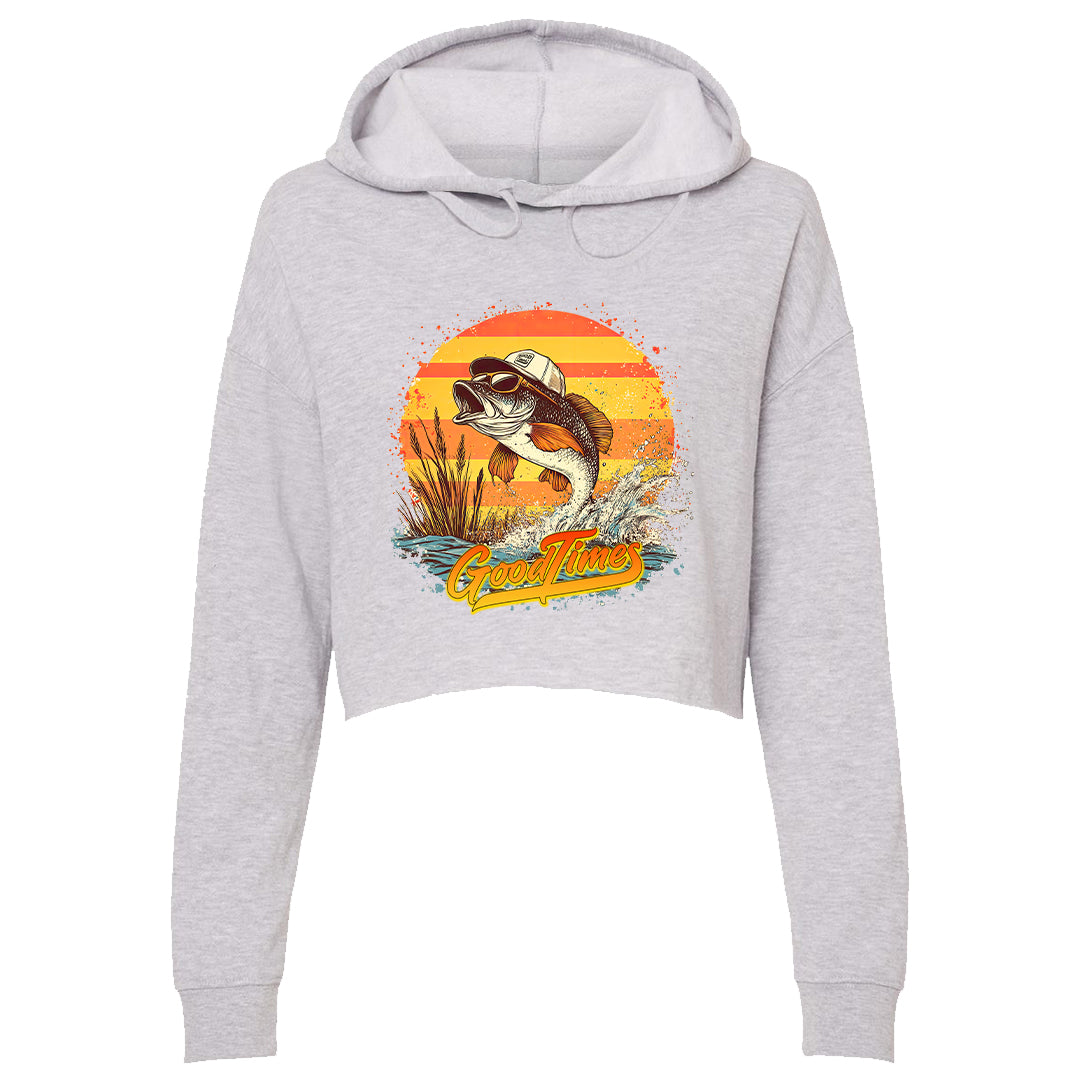 Women's | Good Times-Fish | Lightweight Crop Hoodie