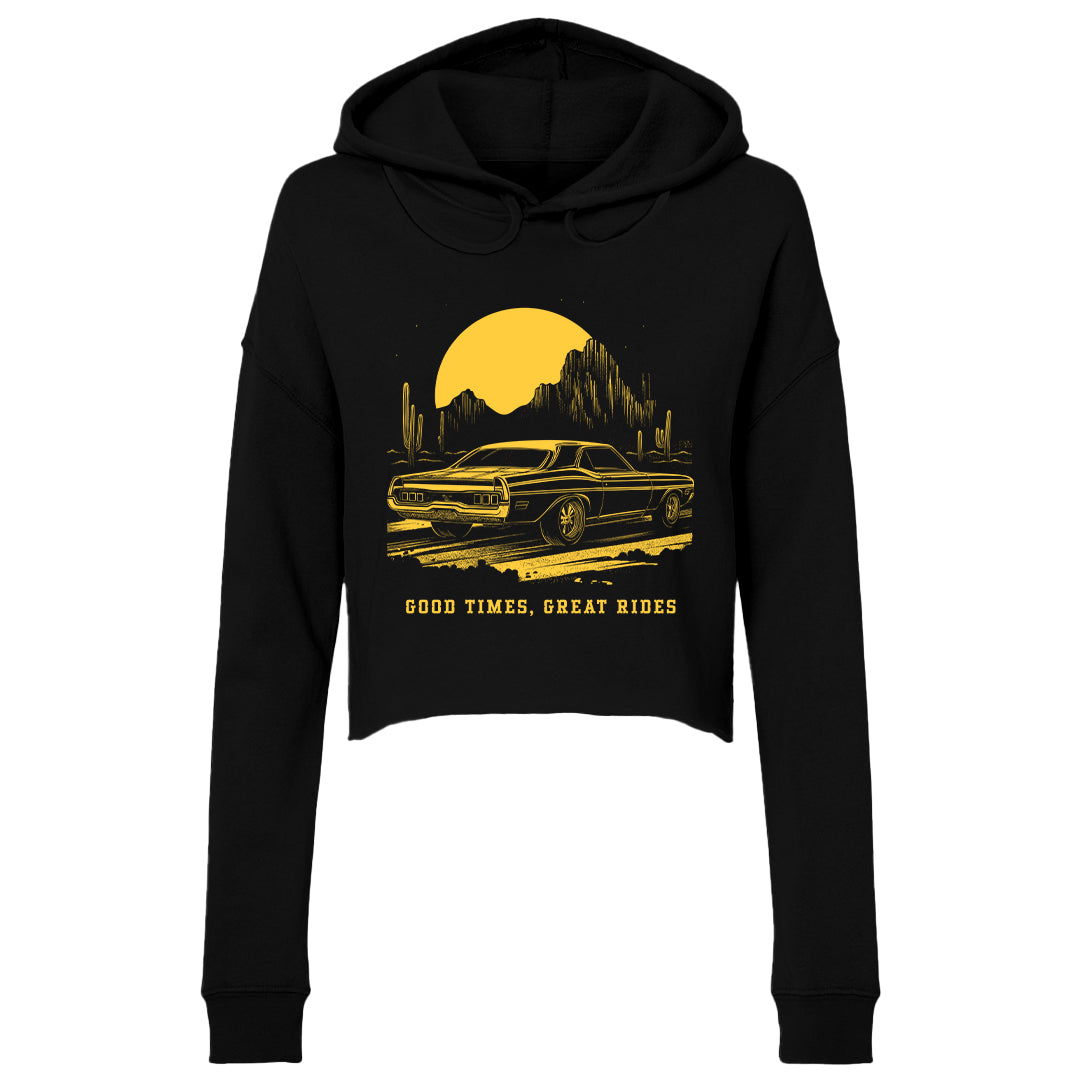 Women's | Good Times Great Rides | Lightweight Crop Hoodie