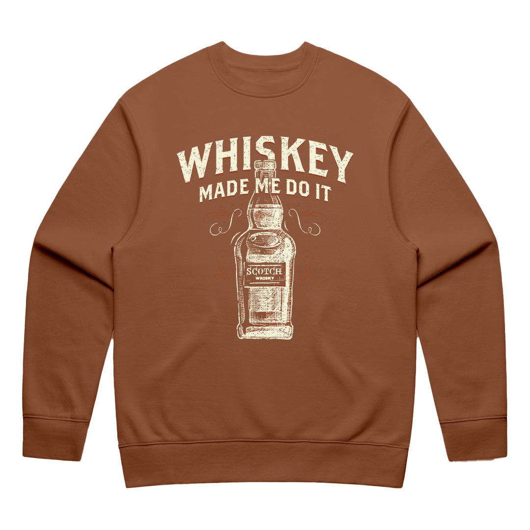 Unisex | WHISKEY MADE ME DO IT | Crewneck Sweater